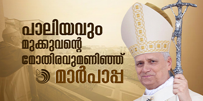 പാലിയവും മുക്കുവന്റെ മോതിരവുമണിഞ്ഞ് മാർപാപ്പ